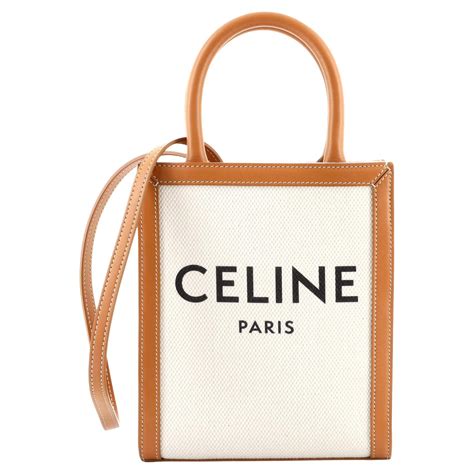 celine canvas mini vertical cabas